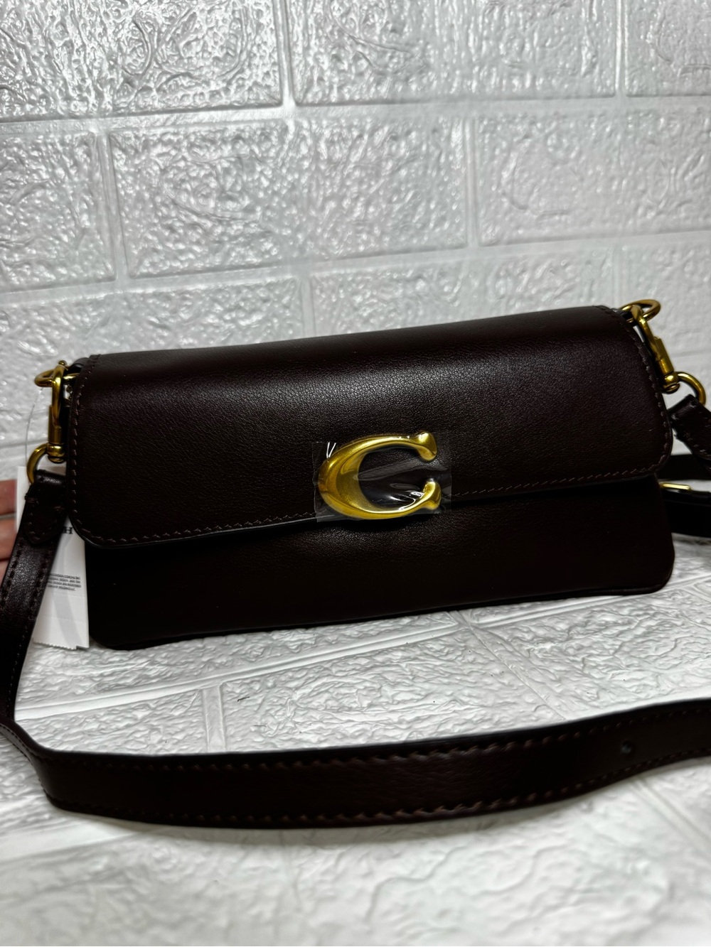 Coach Jet Shoulder Dark Brown Leather Bag
